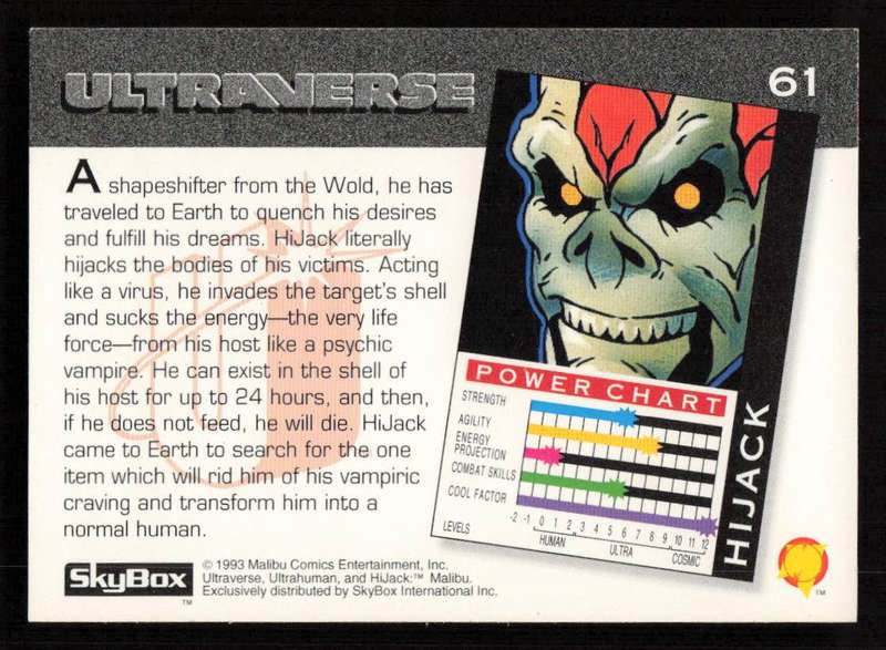 1993 SkyBox Ultraverse Hijack 61