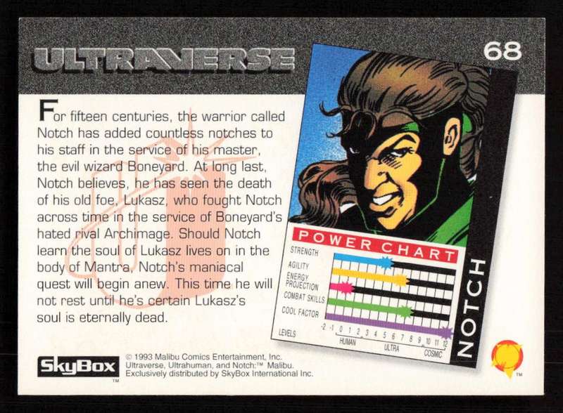 1993 SkyBox Ultraverse Notch 68