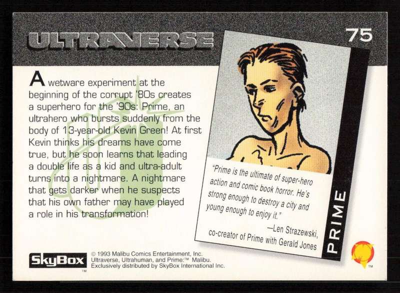1993 SkyBox Ultraverse Prime 75