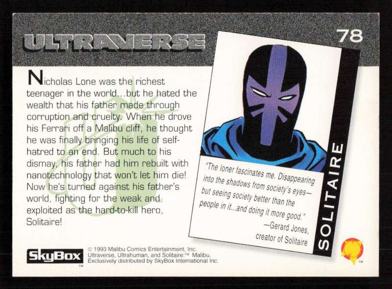 1993 SkyBox Ultraverse Solitaire 78