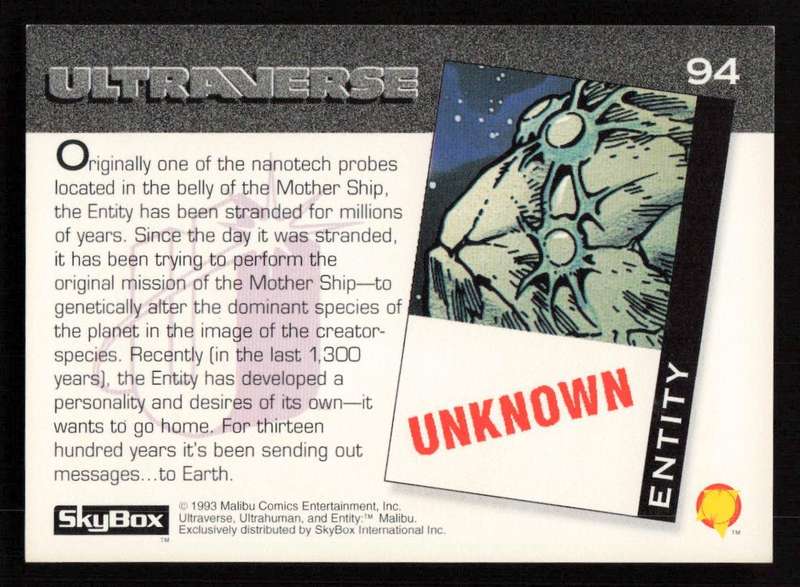 1993 SkyBox Ultraverse Entity 94