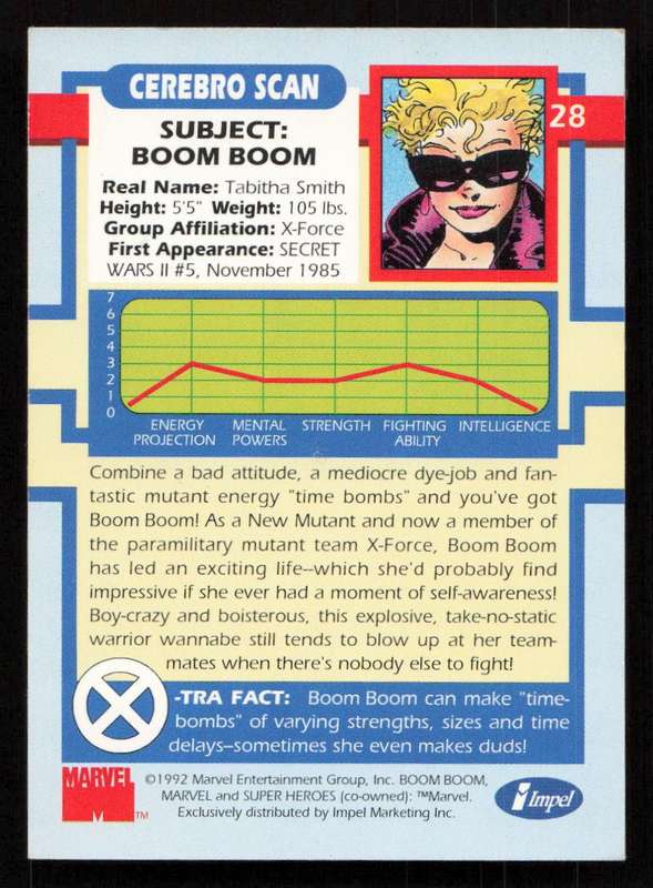 1992 Impel Marvel Boom Boom 28