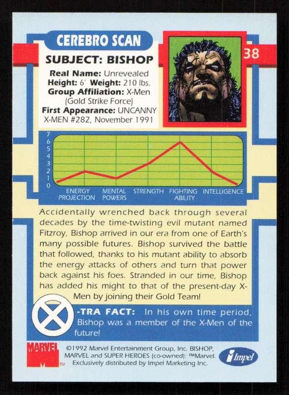 1992 Impel Marvel Bishop 38