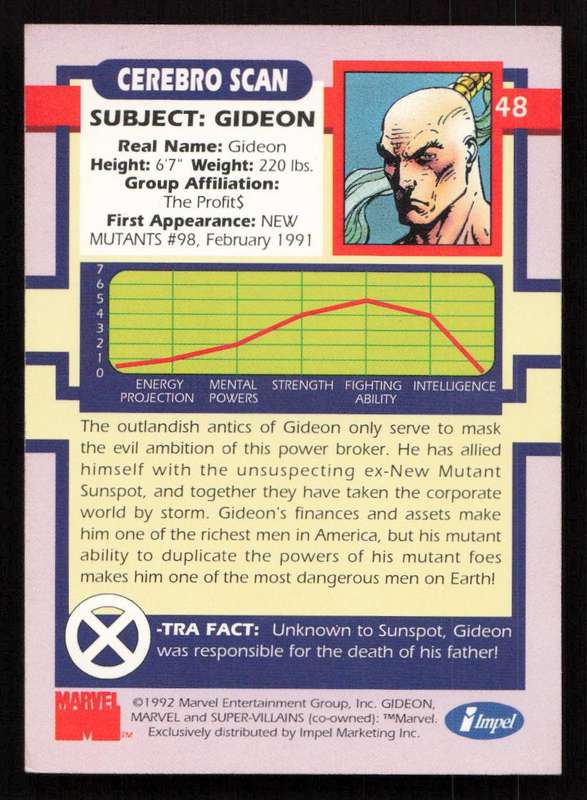 1992 Impel Marvel Gideon 48