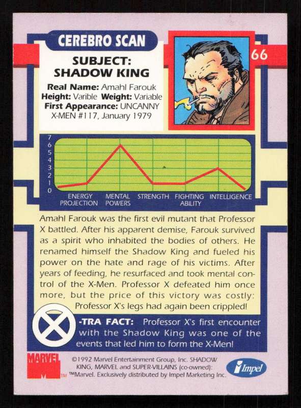 1992 Impel Marvel Shadow King 66