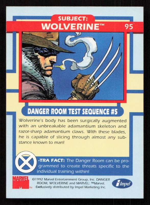 1992 Impel Marvel Wolverine 95