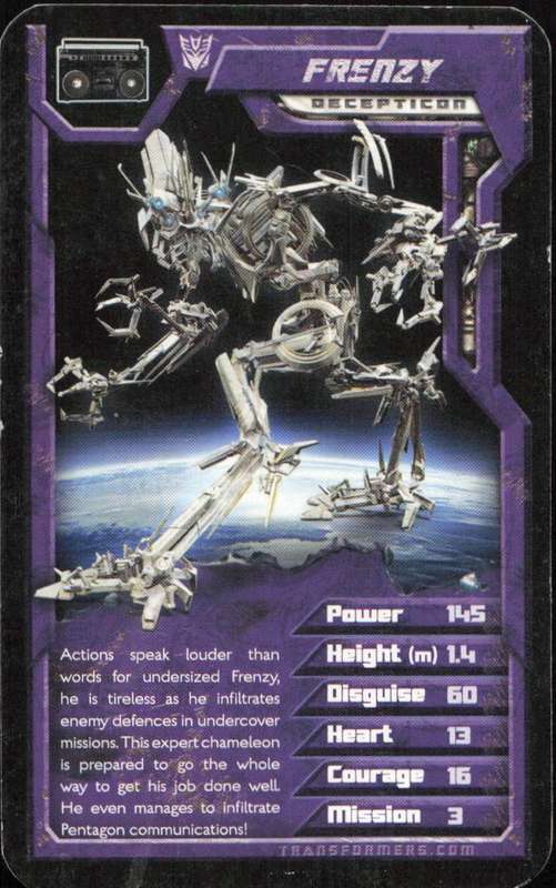2007 Top Trumps Transformers Frenzy