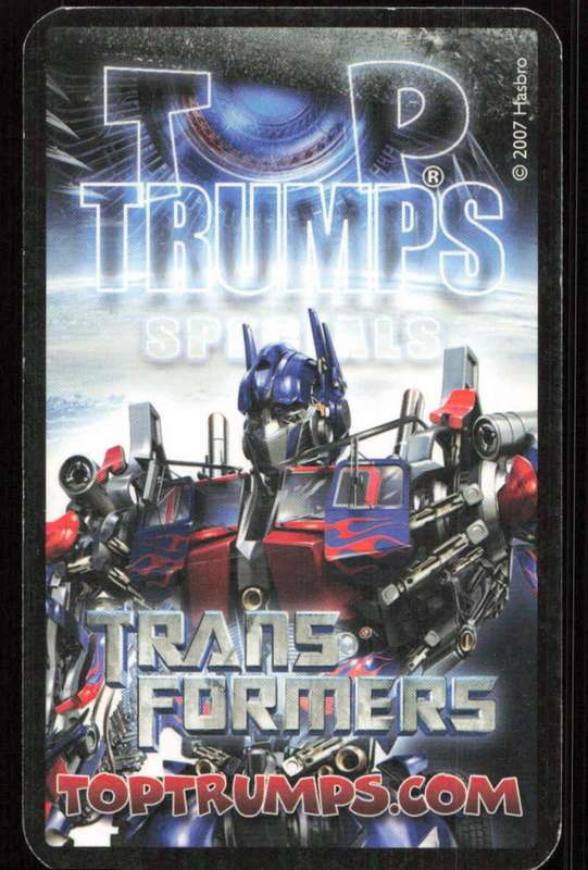 2007 Top Trumps Transformers Protoforms
