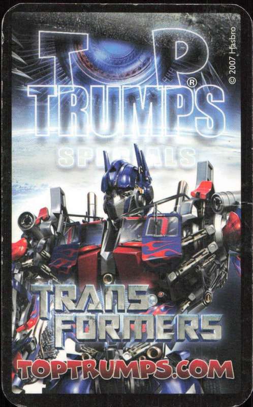 2007 Top Trumps Transformers Allspark