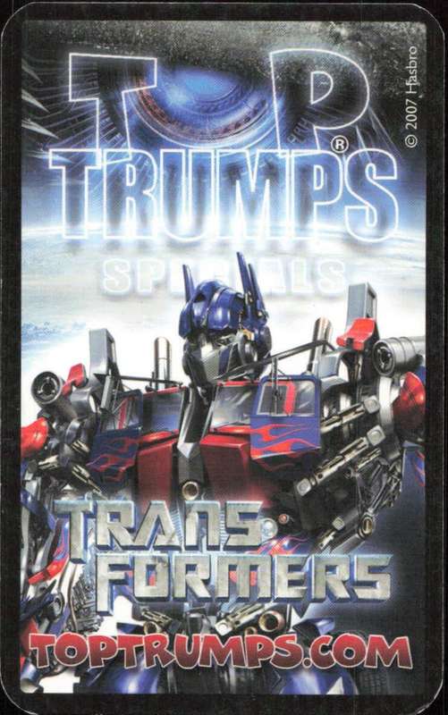 2007 Top Trumps Transformers Keller