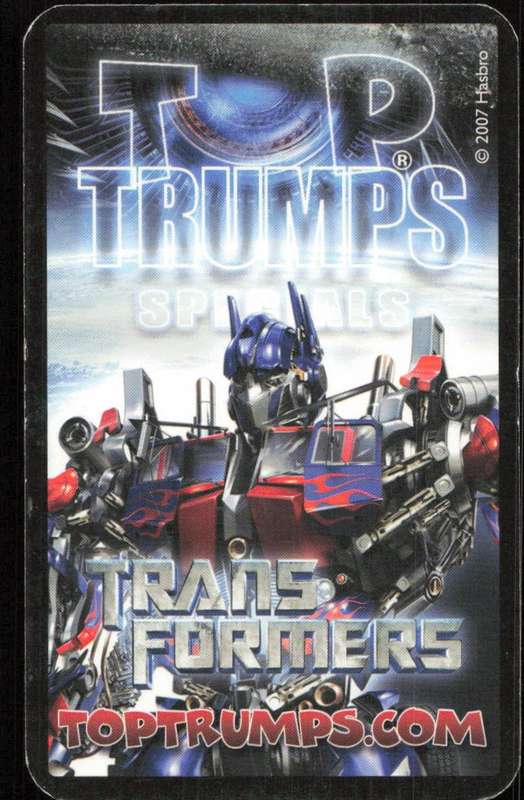 2007 Top Trumps Transformers Optimus Prime