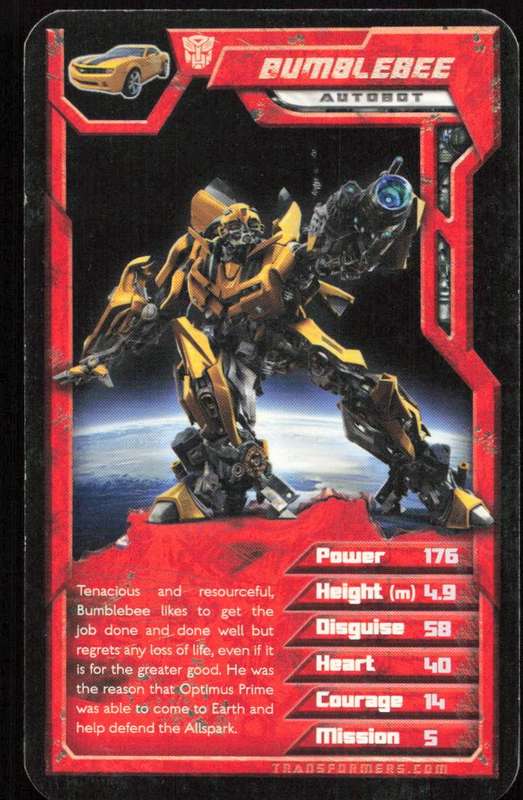 2007 Top Trumps Transformers Bumblebee