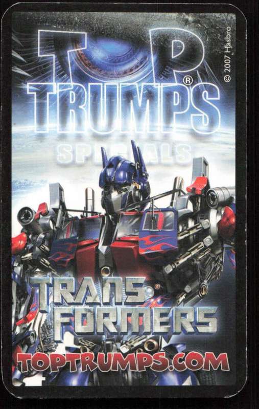 2007 Top Trumps Transformers Starscream
