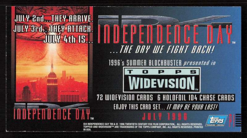 1996 Topps Widevision Independence Day