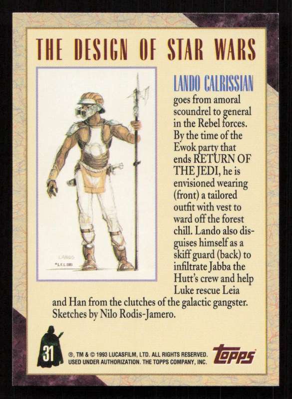 1993 Topps Star Wars Galaxy The Design of Star Wars 31