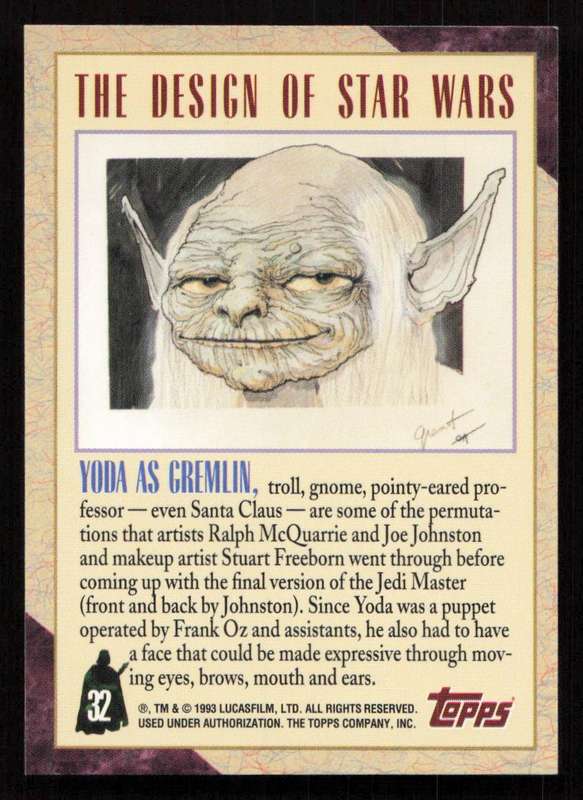1993 Topps Star Wars Galaxy The Design of Star Wars 32