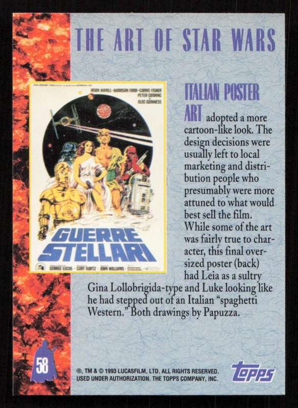1993 Topps Star Wars Galaxy The Art of Star Wars 58