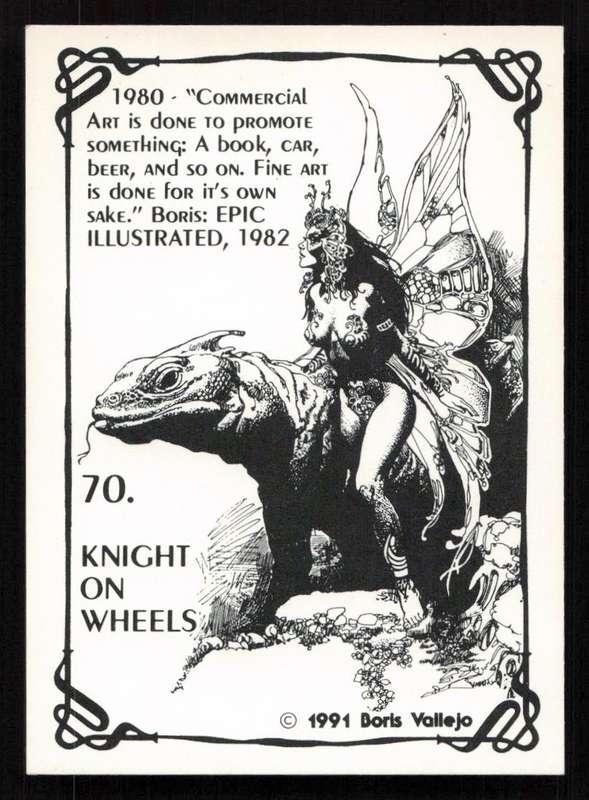 1991 Boris Vallejo 70. knight On Wheels