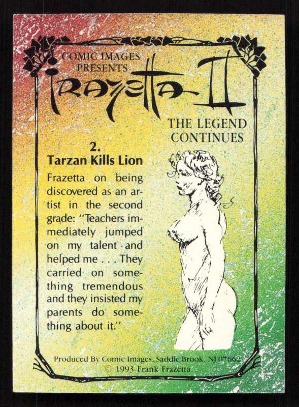 Comic Images 1993 Frazetta II The Legend Continues 2. Tarzan Kills Lion