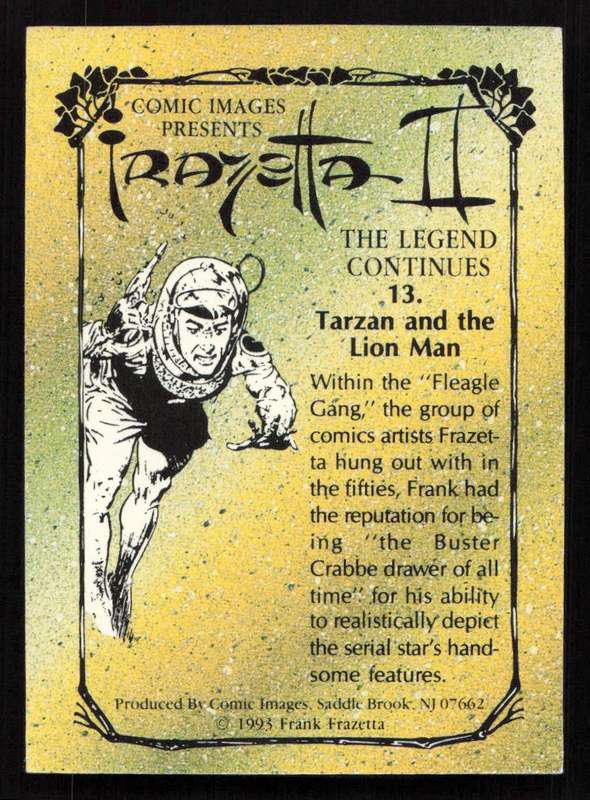 Comic Images 1993 Frazetta II The Legend Continues 13. Tarzan and the Lion Man
