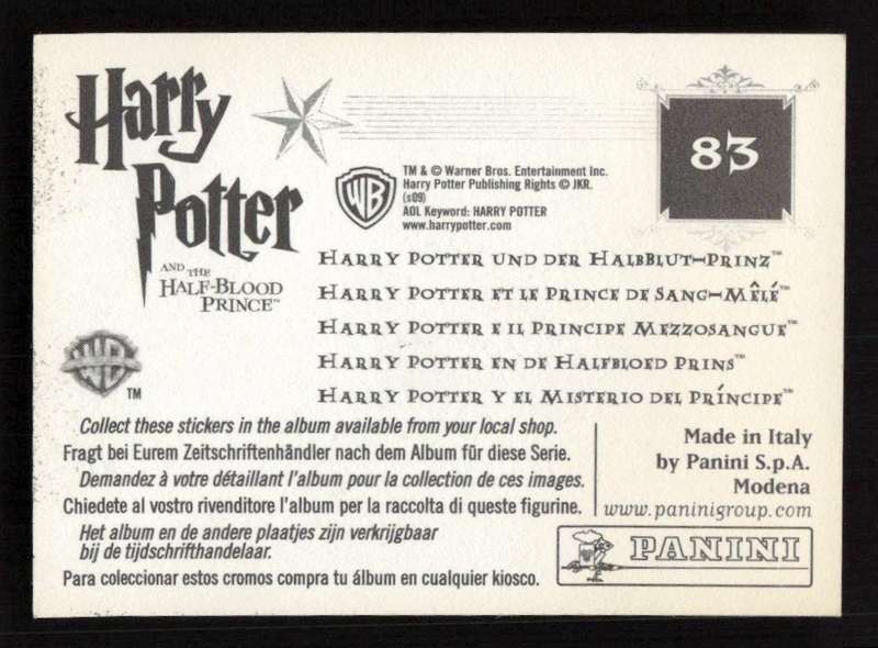 Panini Stickers Harry Potter and the Half-Blood Prince 83