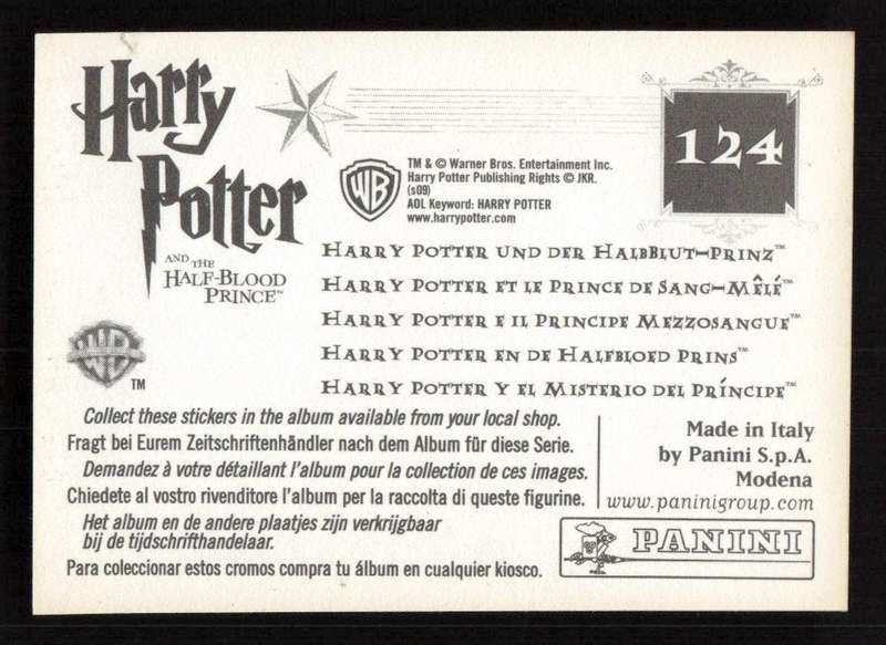 Panini Stickers Harry Potter and the Half-Blood Prince 124