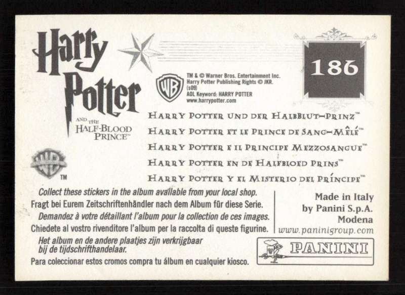 Panini Stickers Harry Potter and the Half-Blood Prince 186