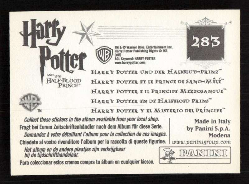 Panini Stickers Harry Potter and the Half-Blood Prince 283