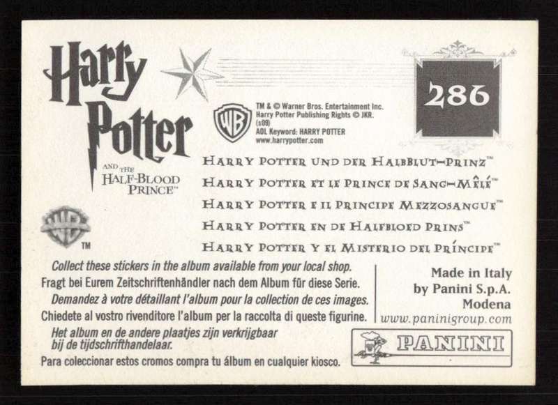 Panini Stickers Harry Potter and the Half-Blood Prince 286