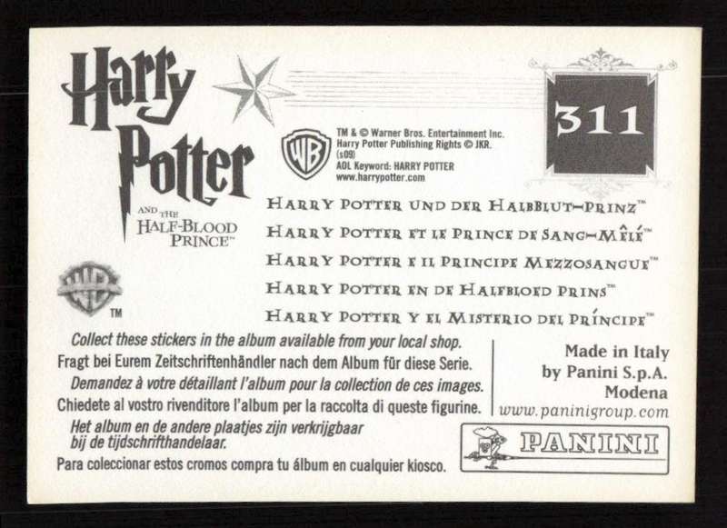 Panini Stickers Harry Potter and the Half-Blood Prince 311