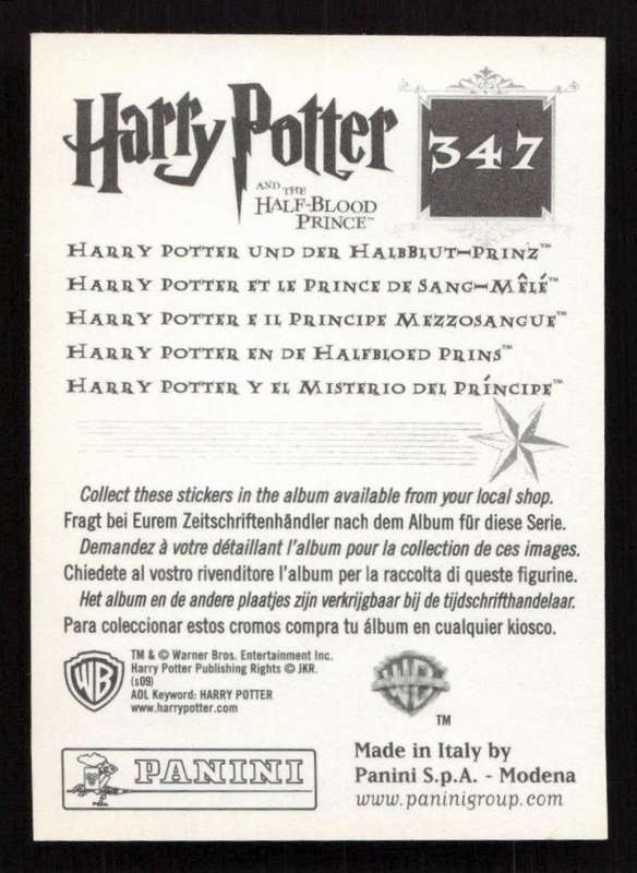 Panini Stickers Harry Potter and the Half-Blood Prince 347