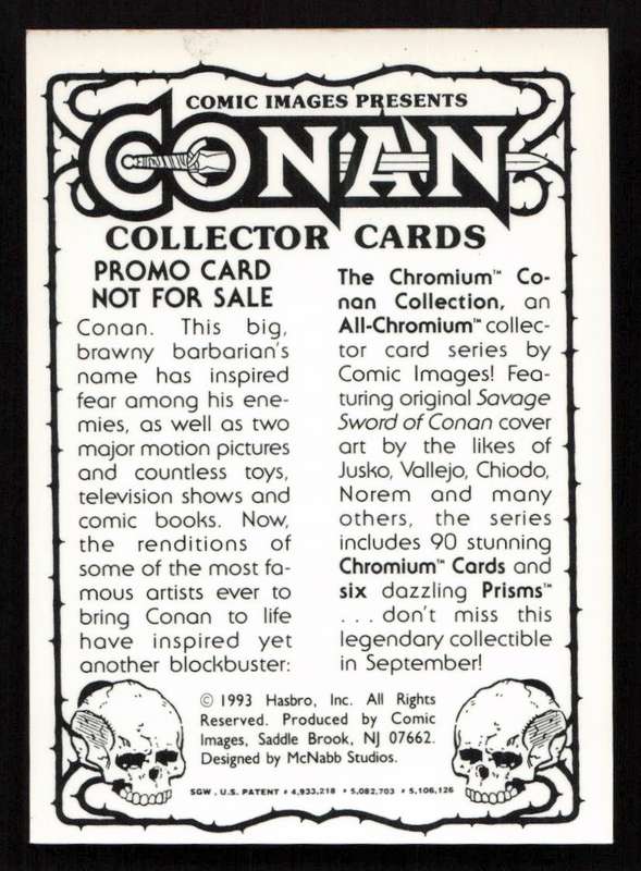1994 Hasbro Conan All Chromium Collector Cards