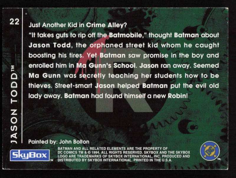 1994 SkyBox Batman Jason Todd 22