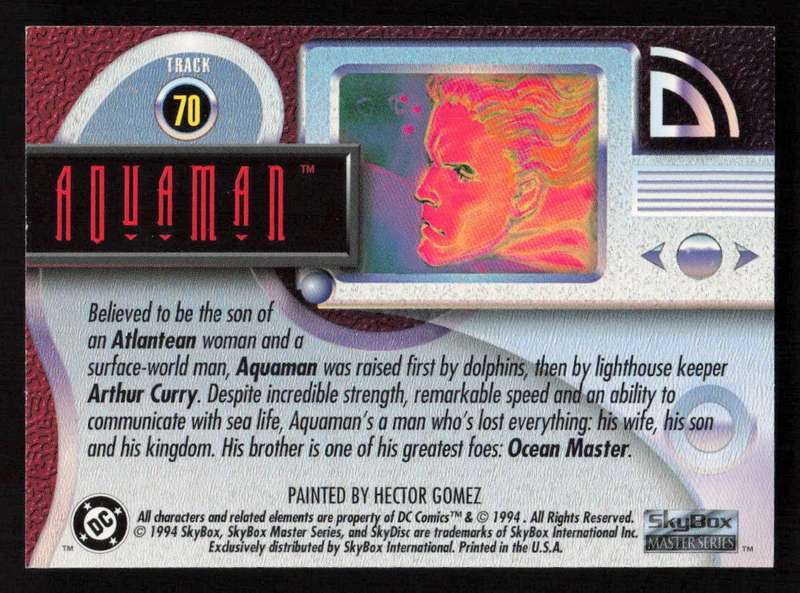 1994 SkyBox DC Comics AquaMan Track 70