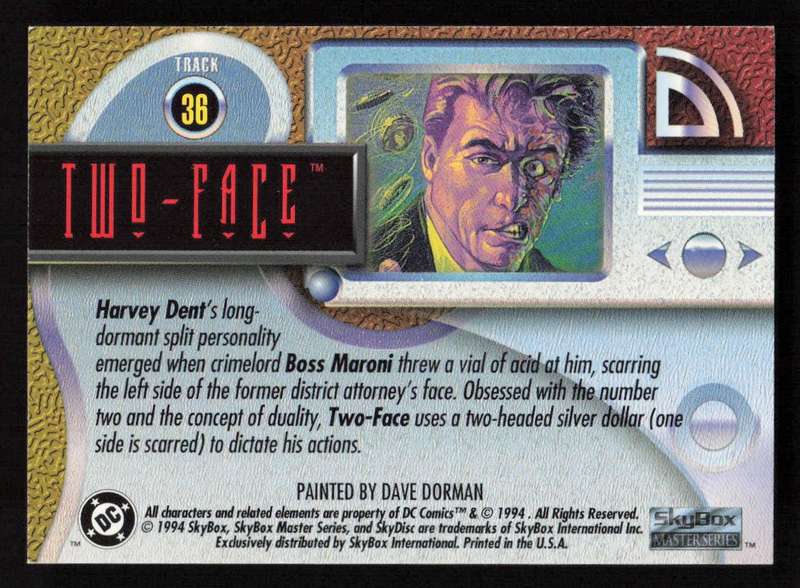 1994 SkyBox DC Comics Two-Face Track 36