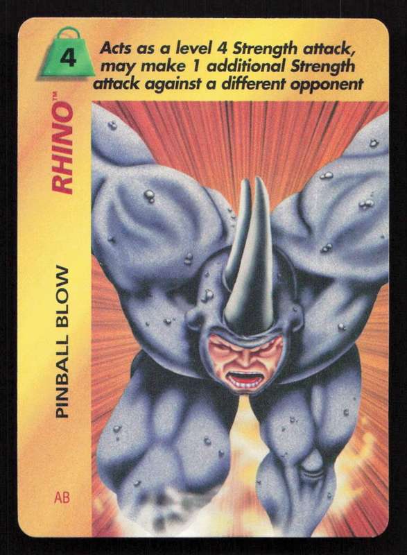 1996 Marvel OverPower Card Game Rhino