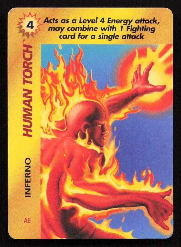 1996 Marvel OverPower Card Game Human Torch