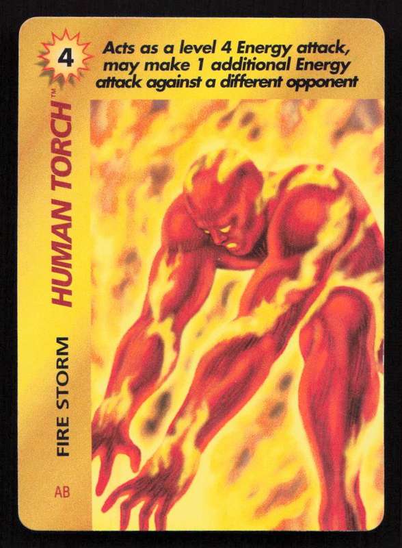 1996 Marvel OverPower Card Game Human Torch