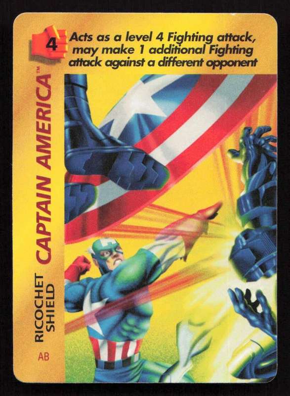 1996 Marvel OverPower Card Game Captain America