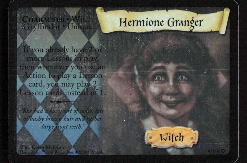 2001 Wizards Harry Potter Trading Card Game - Hermione Granger 9/116 - Foil