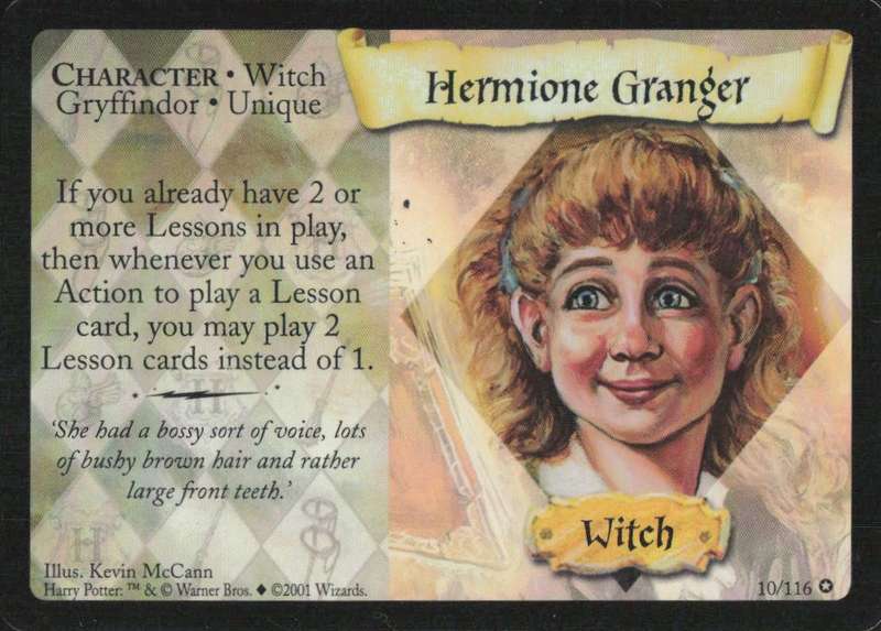 2001 Wizards Harry Potter Trading Card Game - Hermione Granger 9/116