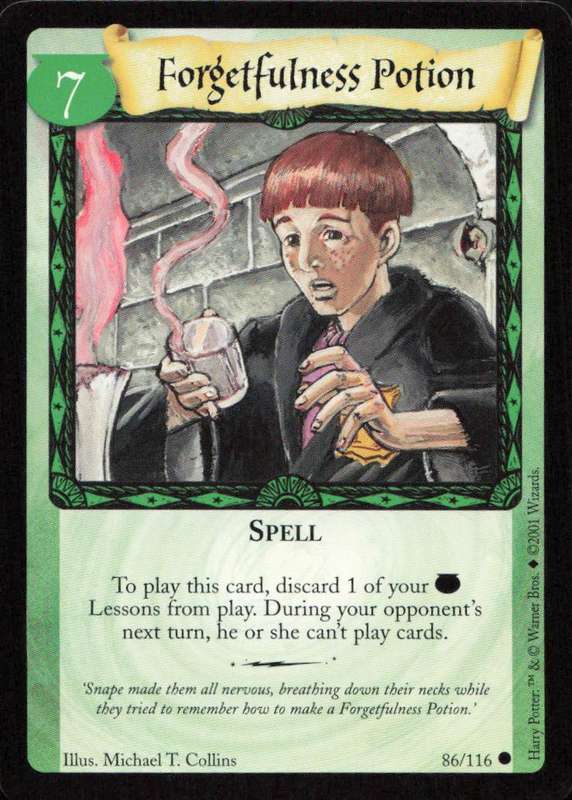 2001 Wizards Harry Potter Trading Card Game - Forgetfulness Potion 86/116