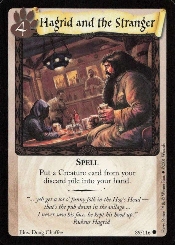 2001 Wizards Harry Potter Trading Card Game - Hagrid and the Stranger 89/116
