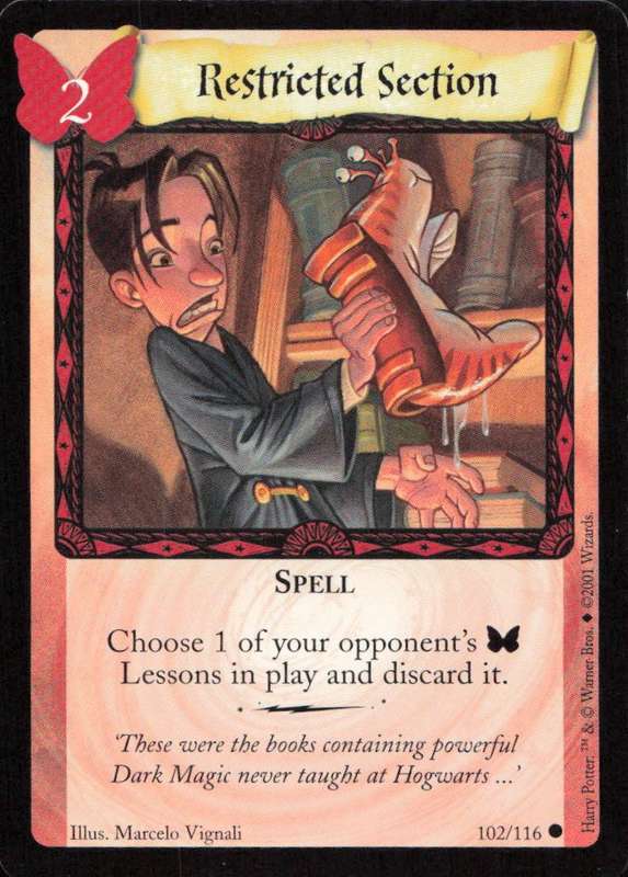 2001 Wizards Harry Potter Trading Card Game - Restricted Section 102/116