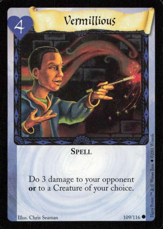 2001 Wizards Harry Potter Trading Card Game - Vermillious 109/116