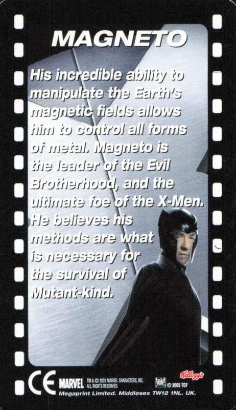 2003 Marvel Kellogg's Lenticular Magneto