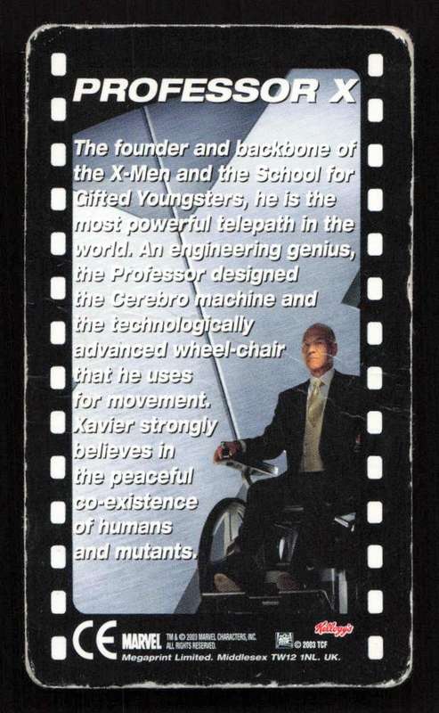 2003 Marvel Kellogg's Lenticular Professor X