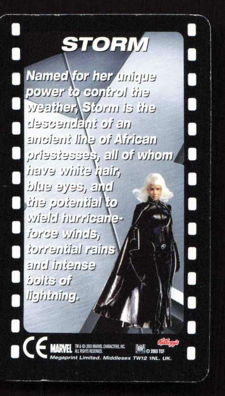 2003 Marvel Kellogg's Lenticular Storm