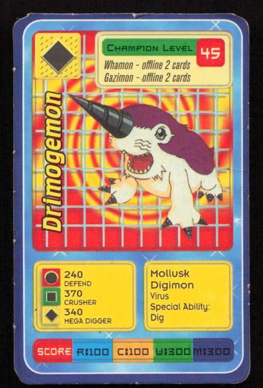 Digimon Digital Monster - Cereal Promo Card Drimogemon