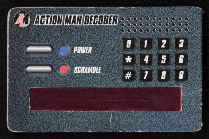 1998 Hasbro Action Man Decoder Card